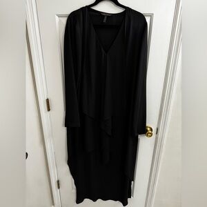 BCBGMAXAZRIA Long Sleeve Black Flowy Dress